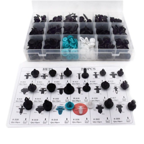 299pcs 18 Tamaños De Carrocería Push Pin Remache Clips Sujet 0