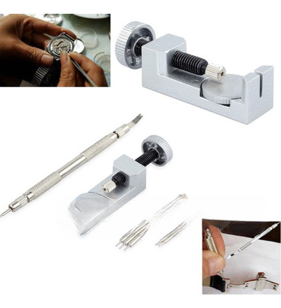 Venda De Metal Del Reloj Y Pulsera Link Removedor + Herramie 0