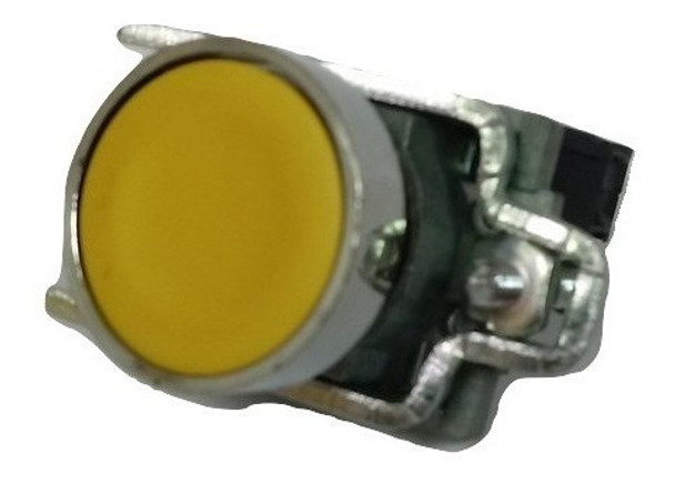 Pulsador Industrial Metálico Amarillo Rasante Para Diamet 22 0