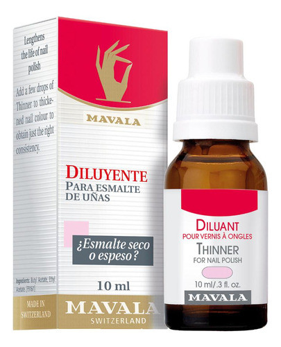 Diluyente Para Esmalte Mavala Thinner 10ml 0