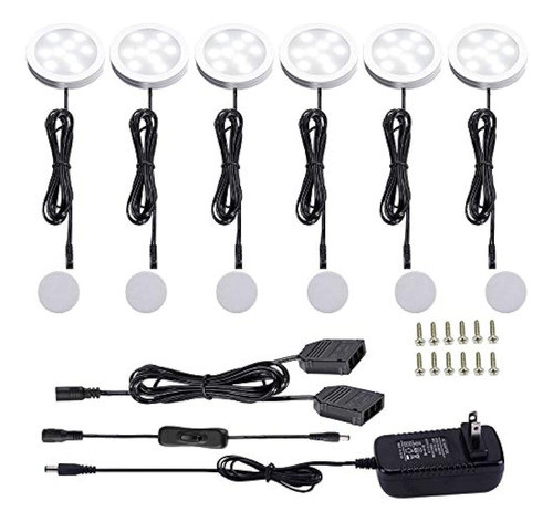 Aiboo Bajo Clóset Luces Led Kit 6 Paquetes De Slim Aluminio 0