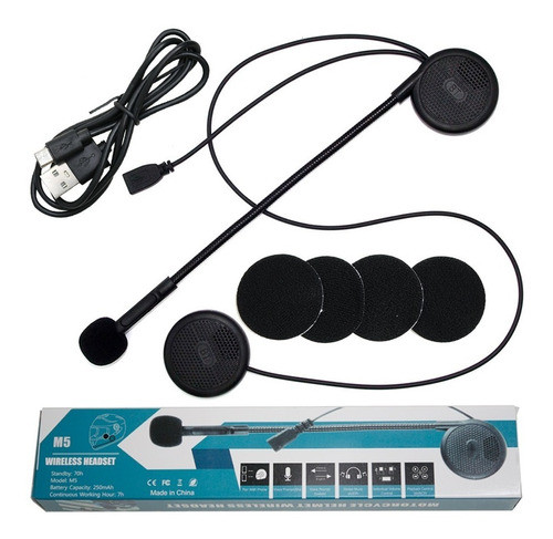 Auricular Bluetooth Inalámbrico 2 Celulares Casco Moto 4.2 0