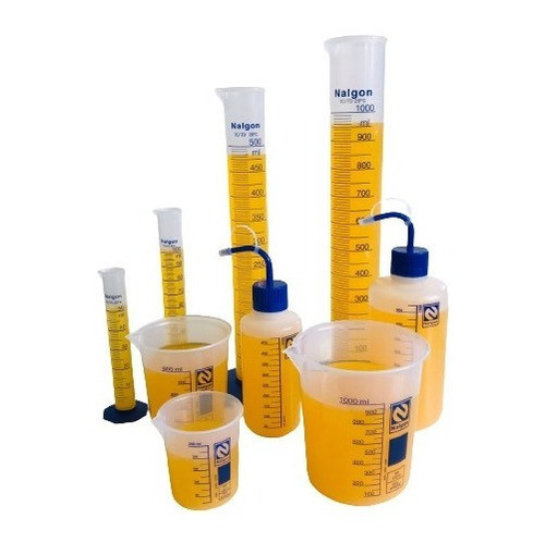 Kit Completo De Becker + Proveta + Pisseta  Marca Nalgon 0