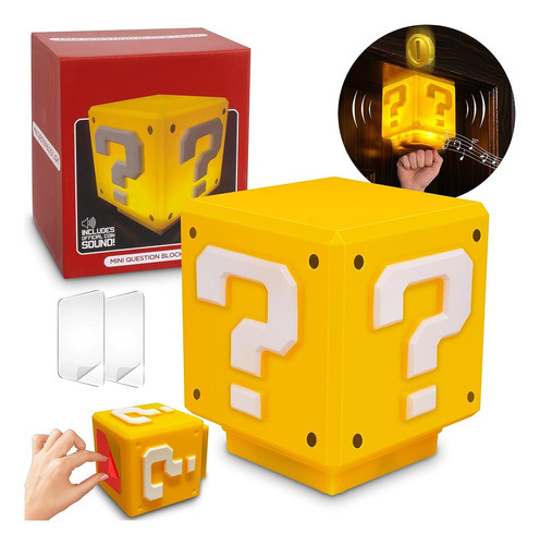 Super Bros-mini - Luz Nocturna De Bloque De Preguntas 0