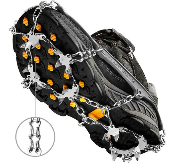 Crampones Con Clavos Inox. Para Nieve O Hielo. Gris/talla L 0