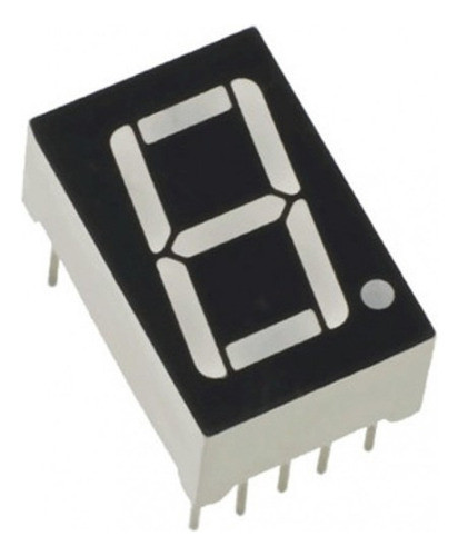 Display Led 1 Digito 7 Segmentos 0,52  Catodo Comun Verde 0