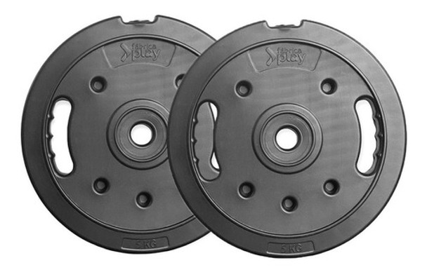 Anilha Dúctil Injetada Cross Musculação Fit Kit 2x5kg 0