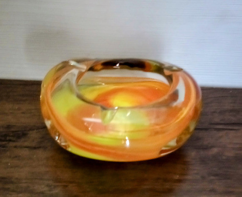 Antiguo Cenicero De Cristal De Murano 0