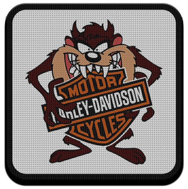 Parche Termoadhesivo Taz Y Harley Davidson 0