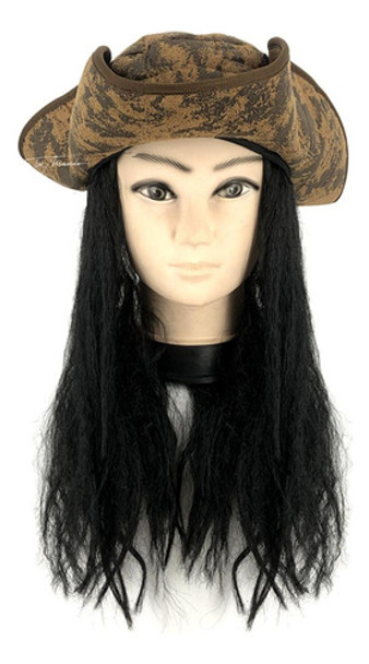 Sombrero  Pirata Con Pelo, Despedidas, Cotillón, Halloween 0 Sombrero  Pirata Con Pelo, Despedidas, Cotillón, Halloween 0