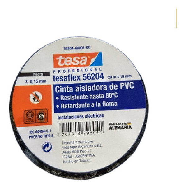Cinta Aisladora Tesa 20 Metros Negra 0