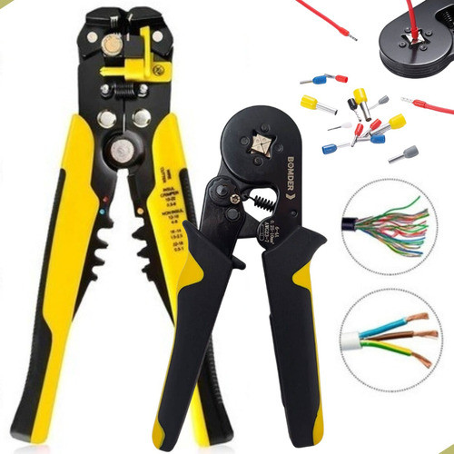 Kit Eletricista Alicate Decapador Crimpador Terminal Ilhos 0