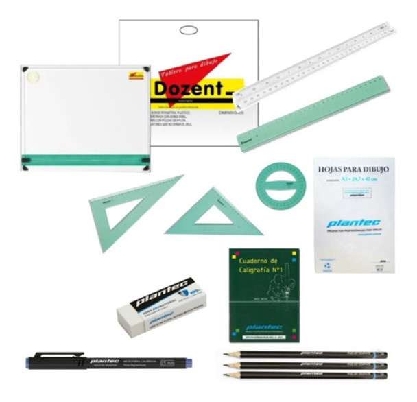 Kit Set 40x50 Tablero Dozent Plantec Bolsa Regalo Cuota 0