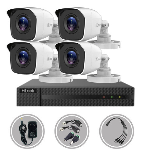 Kit Seguridad Hikvision 720p Dvr 4ch + 4 Camara Infra +balun 0