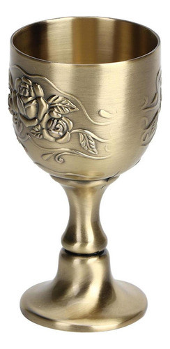 Taça Europeia De Vinho Vintage Metal Tinto Wine Goblet Art C 0
