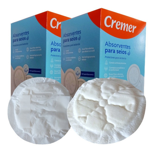Absorventes Para Seios Cremer 2 Caixas Com 30 Unidades Cada 0