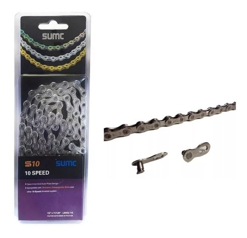 Cadena Bicicleta 10v Sumc Compatible Shimano Missing Link 0