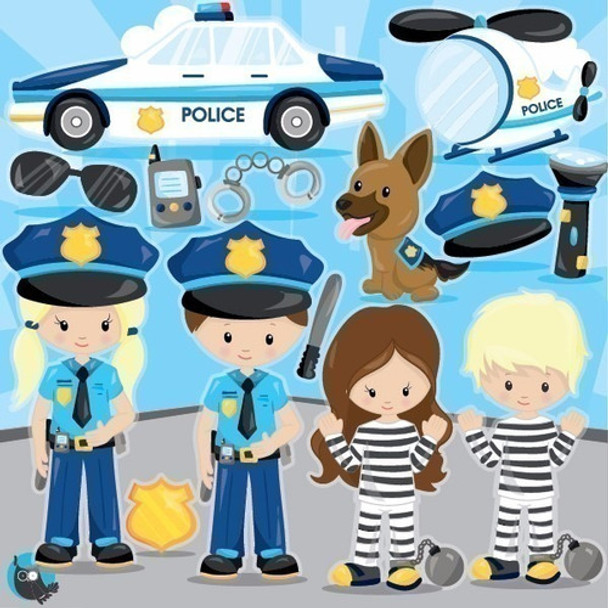 Kit Imprimible Policía 23 Clipart Jpg Png 0