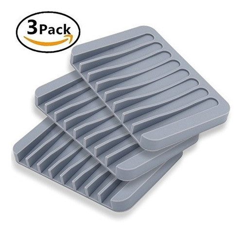 Melonboat 3 Pack Silicona Juego De Jabón De Ducha, Soporte P 0