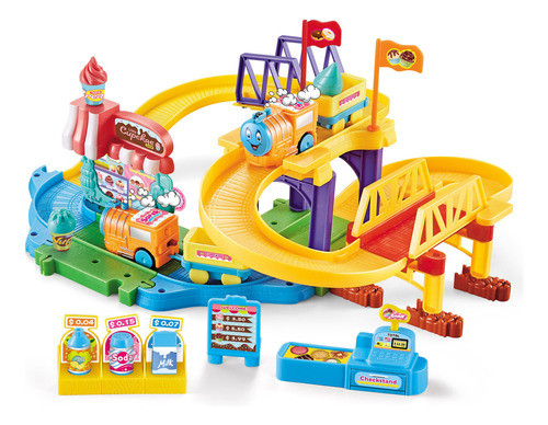 Juguete Pista Tren Infantil Estaciones Varias 0
