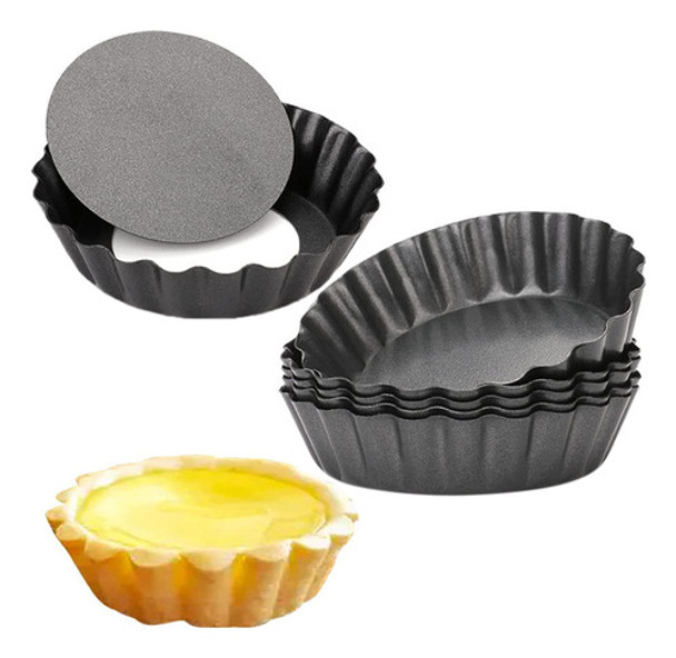 6 Peças De Moldes Para Torta De Ovo, Formas De Torta De 3 Po 0