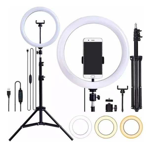 Aro De Luz Led 26 Cm Con Trípode 2 Metros Soprte Celular 0
