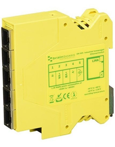Brainboxes Ethernet Switch 5 Puerto Sw505 0