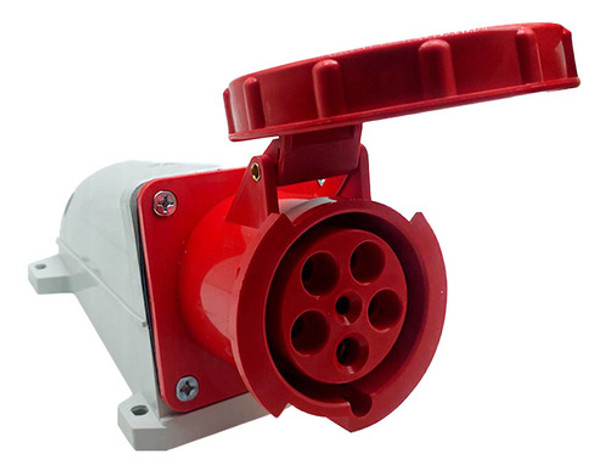 Tomada De Sobrepor Industrial Vermelha /3p+t+n / 63a / 6h 0