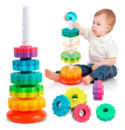 Brinquedo De Montar Empilháveis Com Movimento Girátório 0