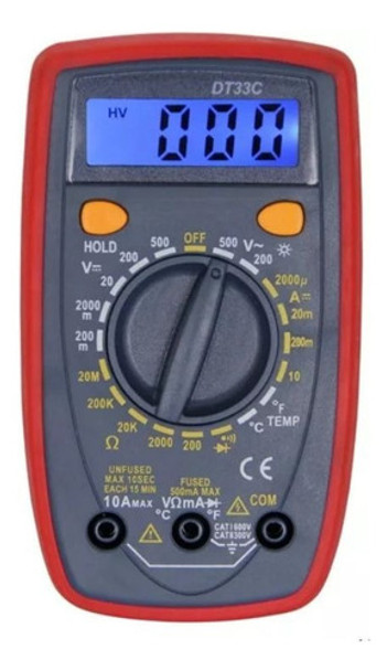 Tester Multimetro Digital Display Y Temp Pronext Ts-33c 0