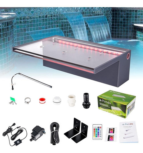 12'' App Estanque De Acrílico Fuentes Multicolor Led Luz Led 0