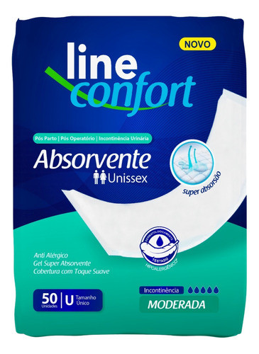 Absorvente Geriátrico Pós Operatório Pós Parto Line Confort 0