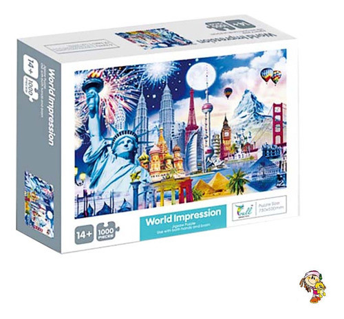 Rompecabezas Puzzle 1000 Pzas World Ciudades Del Mundo 0