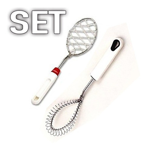 Set 2 Paletas Batidor Cuchara Batidora Manual Loekemeyer 0