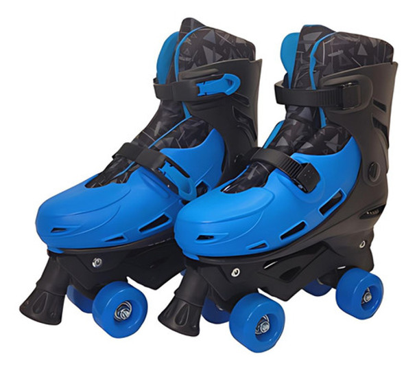 Patins Roller Ajustável 37-40 Preto/azul Dmr6050g 0