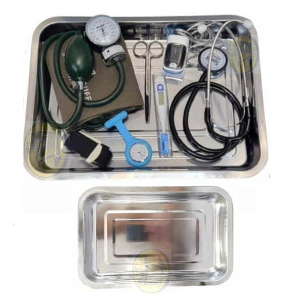 Bandeja Enfermería Doble Acero Inoxidable Reglamentaria 0