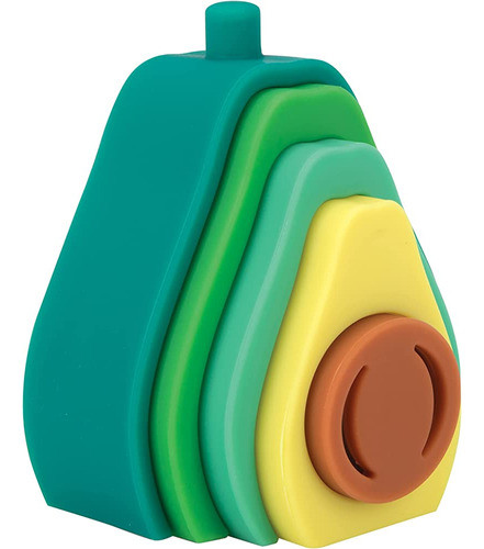Nuby Soft Silicone Stackable Avocado Interactive Toy Para El 0