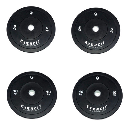 Kit 30kg Anilhas Olímpicas Bumper Crossfit Emborrachadas 0