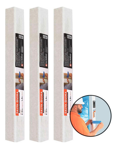 Kit 3 Salva Quina Proteção Portas Batentes 1,80m Salvabras 0