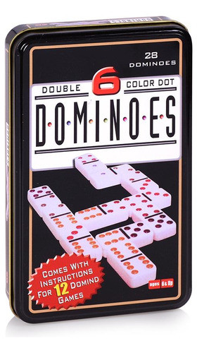Juego De Caja Royal Dominó En Lata 0