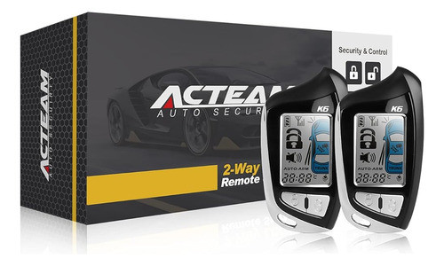 Sistema De Alarma De Coche Lcd De 2 Vías Acteam Seguridad De 0