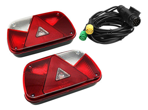 Faro Trasero Trailer 2 Faros C/marcha Atras Zorra Chata 0