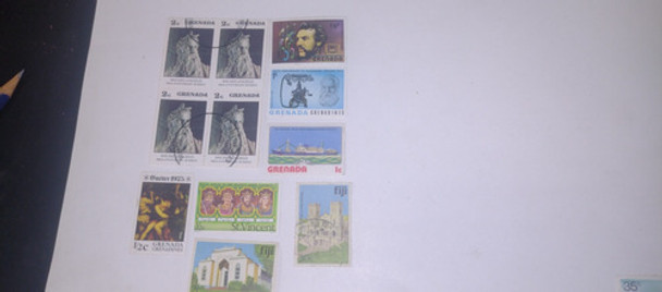 Grenada Fiji Y St Vicent  Estampillas Lote Muy Buenas 0