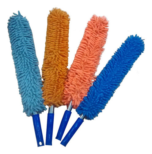 Plumero Microfibra Mango Metalico Extensible Varios Colores 0