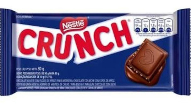 Kit 4 Tablete De Chocolate Crunch Nestlé 80gr 0
