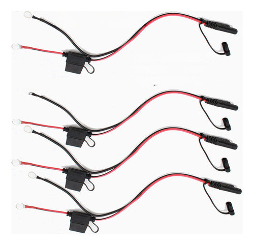 4pcs Cargador/tender Cables Sae Conector Rápido Desconecte E 0