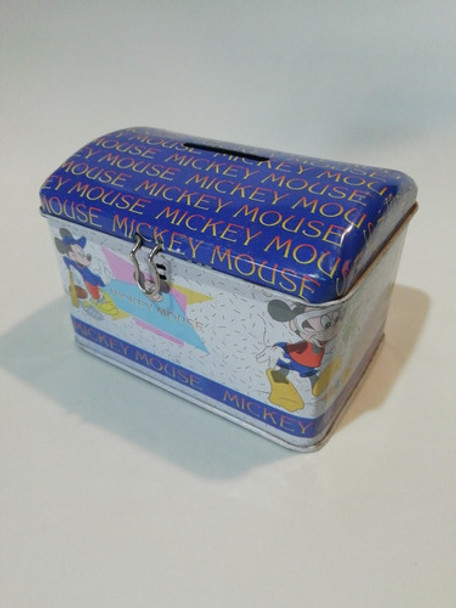 Lata Alcancía Mickey Mouse Colección Sin Candado 0