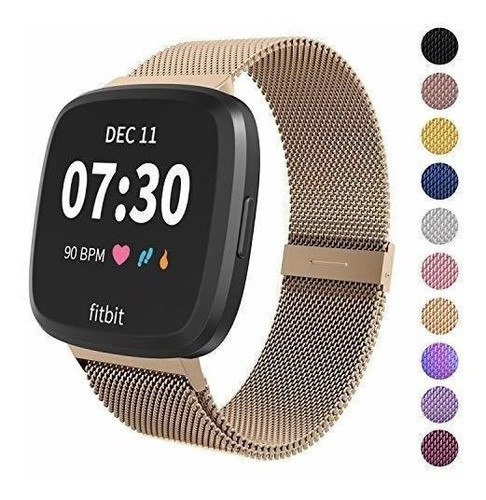 Malla Metalica Para Fitbit Versa/2/lite/se Champagne (small) 0