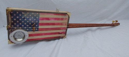 Cigar Box Guitar 2strings Usa 0