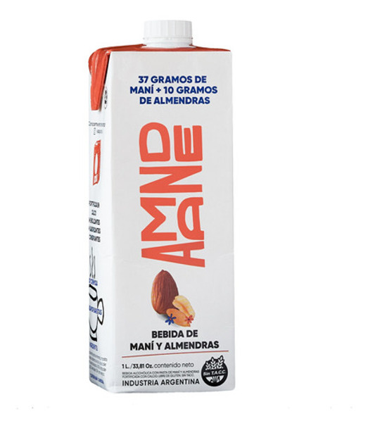 Bebida De Maní Y Almendras Vegana Amande 1 L Sin Azúcar X 8u 0